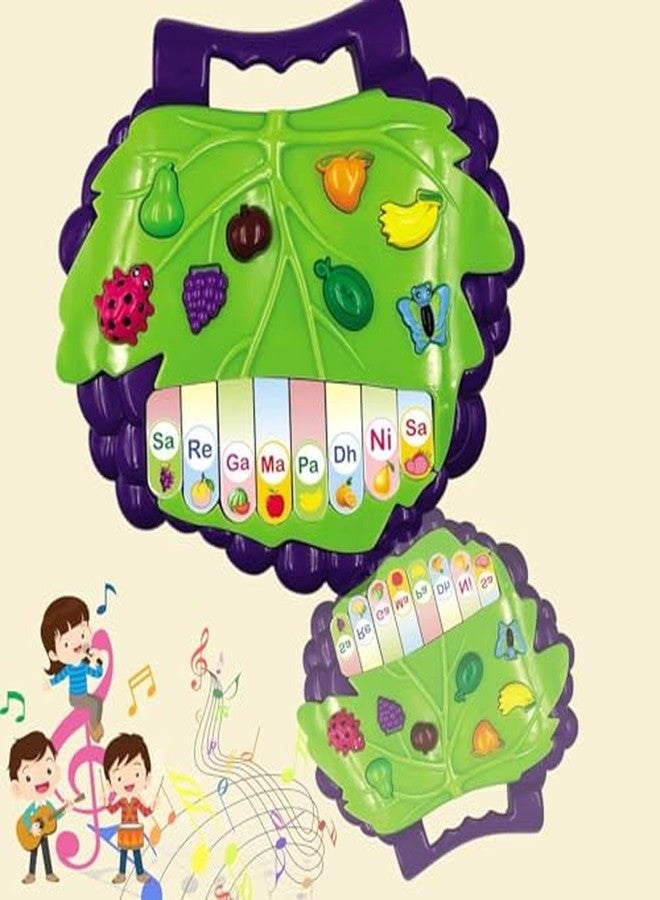 MAPA PLAY Baby Musical Grape Piano Keyboard Learning Toys with 8 Keys & Animals Sounds Multi-Function Portable Electronic Piano Musical Toys for Babies Child - Image 5